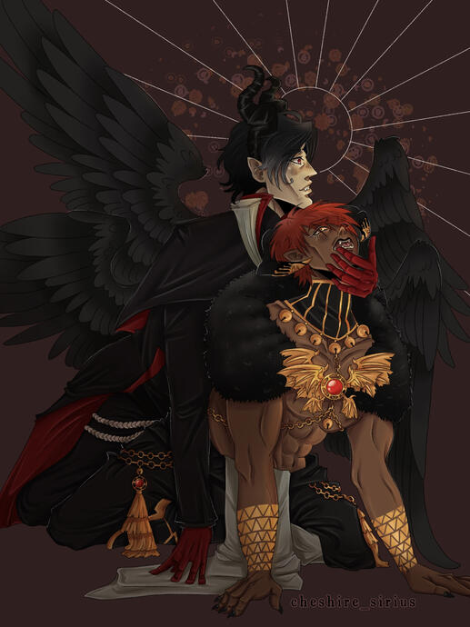 &quot;Taming the Prince of Hell&quot; - Obey Me! fanart