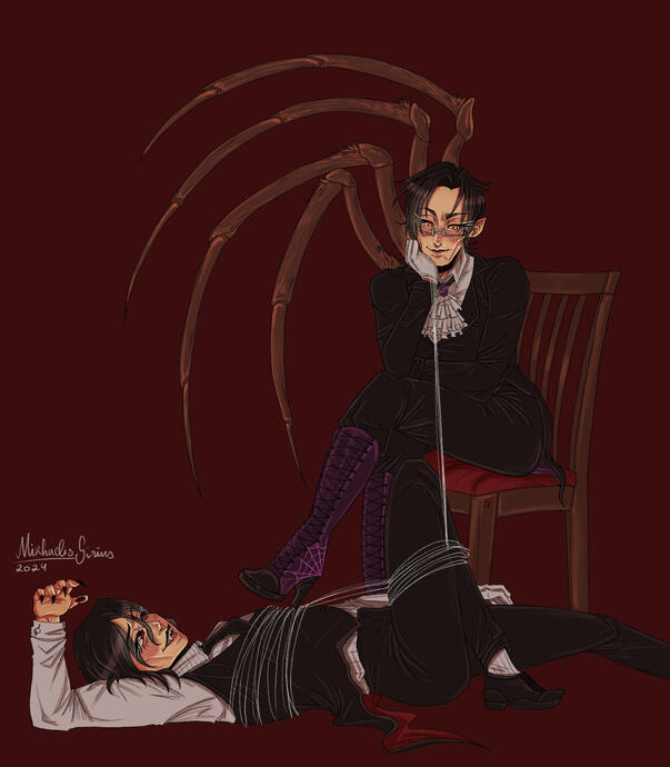 &quot;The Raven &amp; The Spider&quot; - Kuroshitsuji fanart